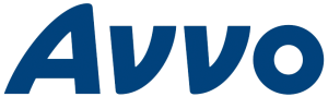 A blue and black logo for the word " vu ".